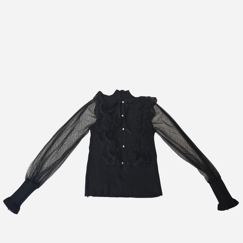 Anne Fontaine Fall-Winter 2023 Collection Twenties Top Black Pullover - XS
